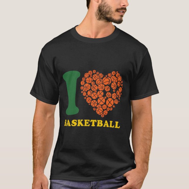 I kärlek basketboll t shirt (Framsida)