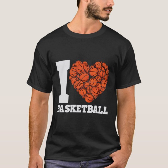 I kärlek basketboll t shirt (Framsida)