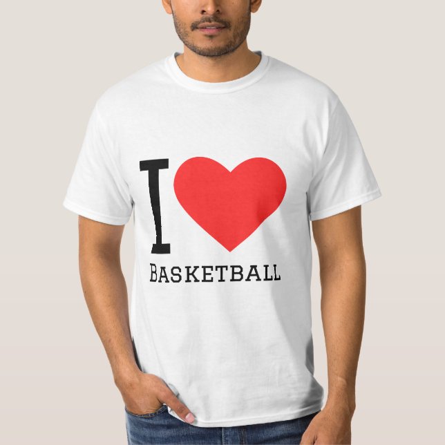 I kärlek basketboll t shirt (Framsida)