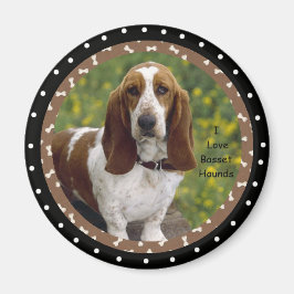 I kärlek Basset Hound Hundar Magnet
