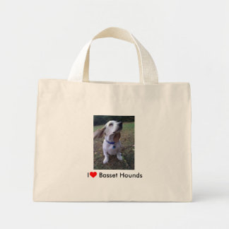 I kärlek Basset Hounds Mini Tygkasse
