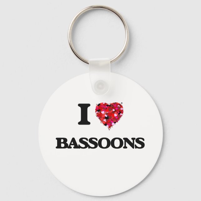 I Kärlek Bassoons Nyckelring (Framsida)