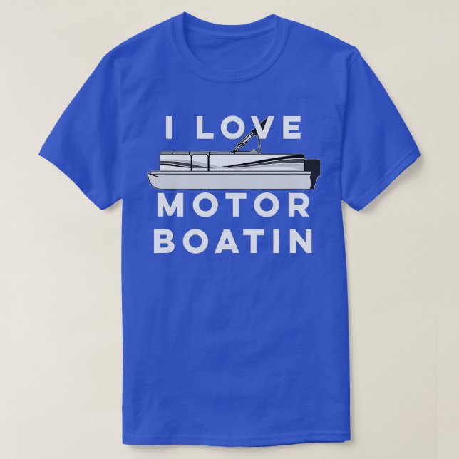 I Kärlek-båten för motorbåten Pontoon Sjö T Shirt (Design framsida)