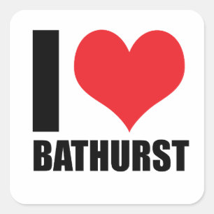 I kärlek Bathurst Fyrkantigt Klistermärke