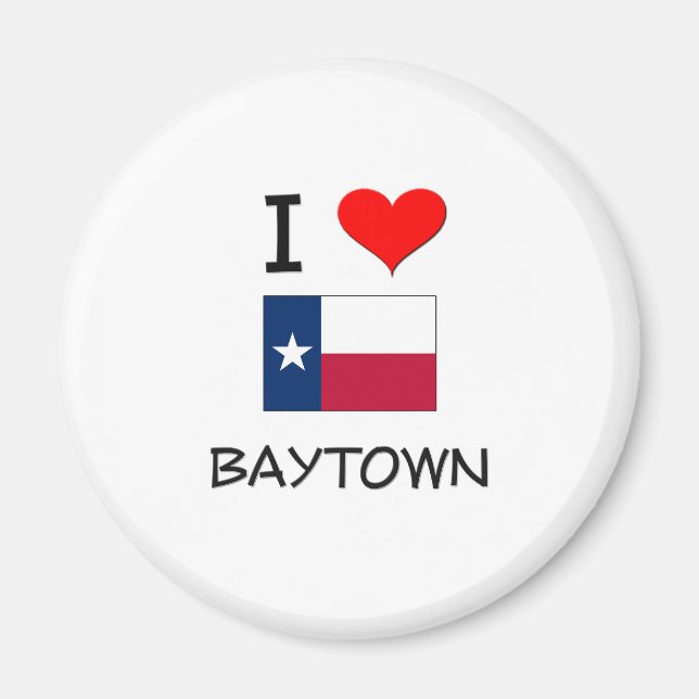 I Kärlek Baytown Texas Magnet (Framsidan)