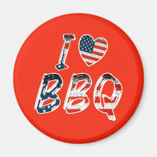 I Kärlek BBQ, American Patriotic Magnet
