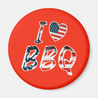 I Kärlek BBQ, American Patriotic Magnet