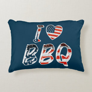 I Kärlek BBQ, American Patriotic Prydnadskudde
