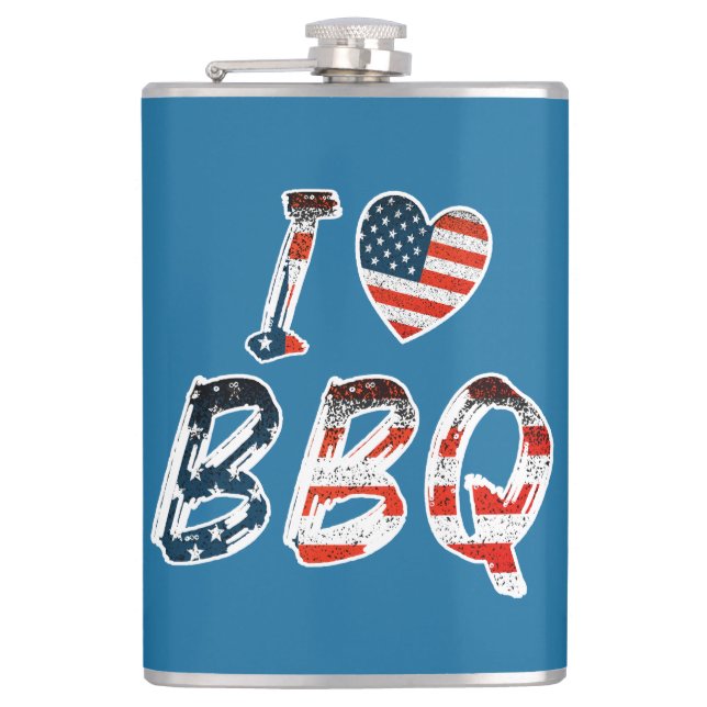 I kärlek BBQ, amerikansk patriotisk Fickplunta (Framsidan)