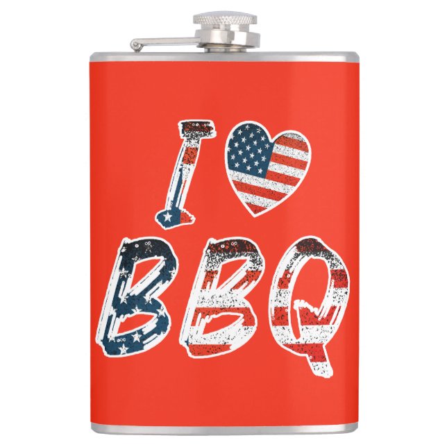 I kärlek BBQ, amerikansk patriotisk Fickplunta (Framsidan)