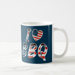 I kärlek BBQ, amerikansk patriotisk Kaffemugg