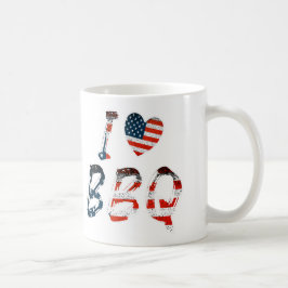 I kärlek BBQ, amerikansk patriotisk Kaffemugg