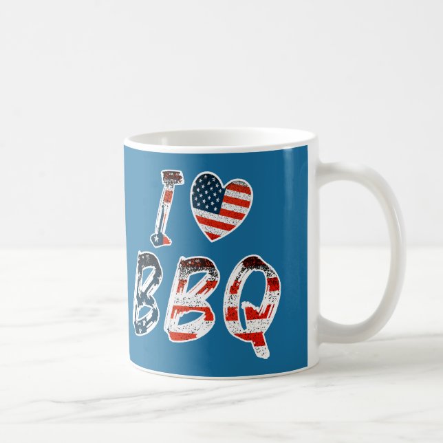 I kärlek BBQ, amerikansk patriotisk Kaffemugg (Höger)