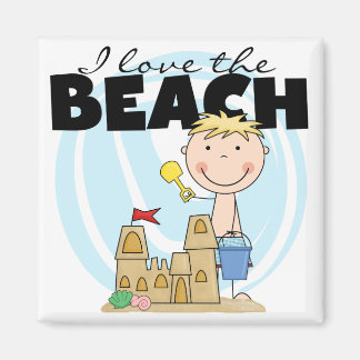 I Kärlek, Beach Blond Boy Tshirts och Gifts Magnet