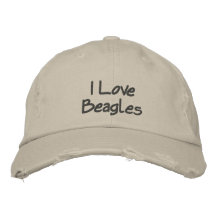 I Kärlek Beagels Embroized Baseball Cap
