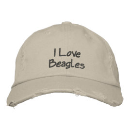 I Kärlek Beagels Embroized Baseball Cap Broderad Keps