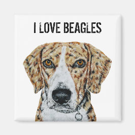 I Kärlek Beagles Magnet