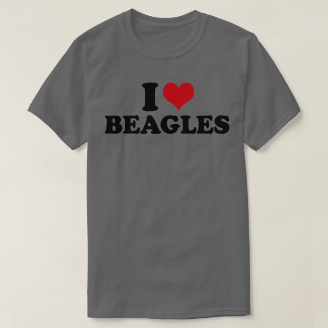 I Kärlek Beagles T Shirt (Design framsida)