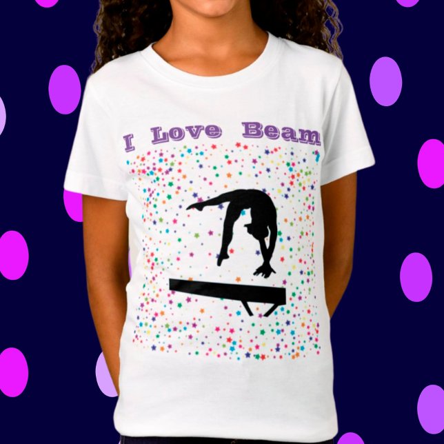 I Kärlek Beam Girls Gymnastics Balance Gymnast T Shirt (Skapare uppladdad)