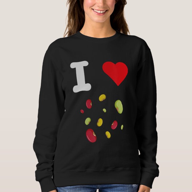 I Kärlek Beans Legumes Pulses Chickpea Fava Pinto  T Shirt (Framsida)
