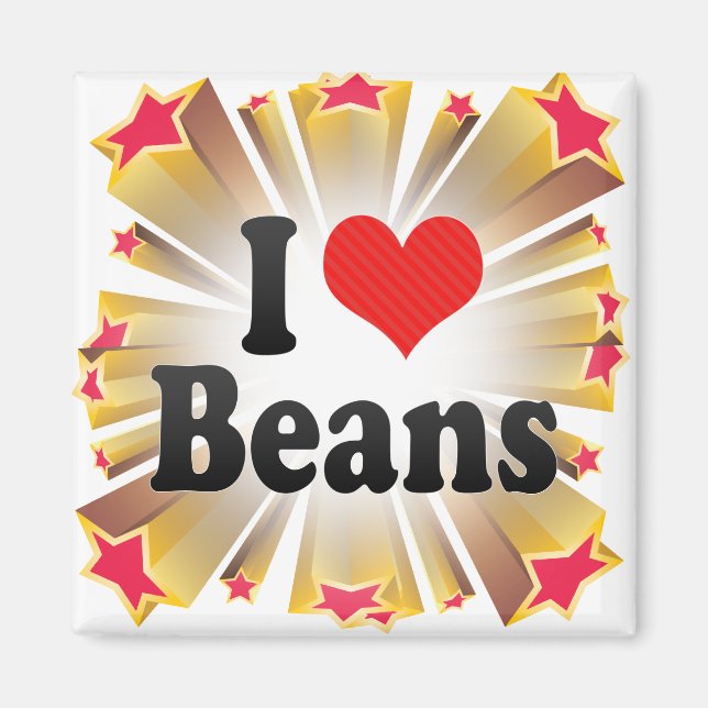 I Kärlek Beans Magnet (Framsidan)