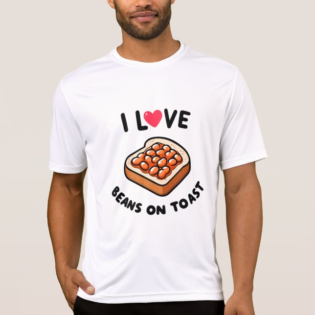 I Kärlek Beans på Toast T Shirt (Framsida)