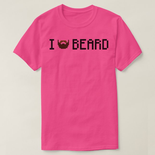 I Kärlek Beard 4 T Shirt (Design framsida)