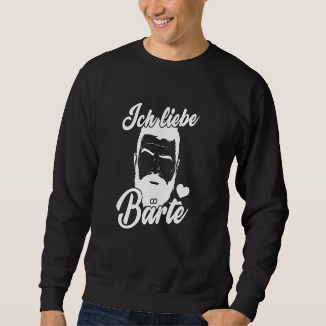 I kärlek Beards Lång Ärmad Tröja (Framsida)