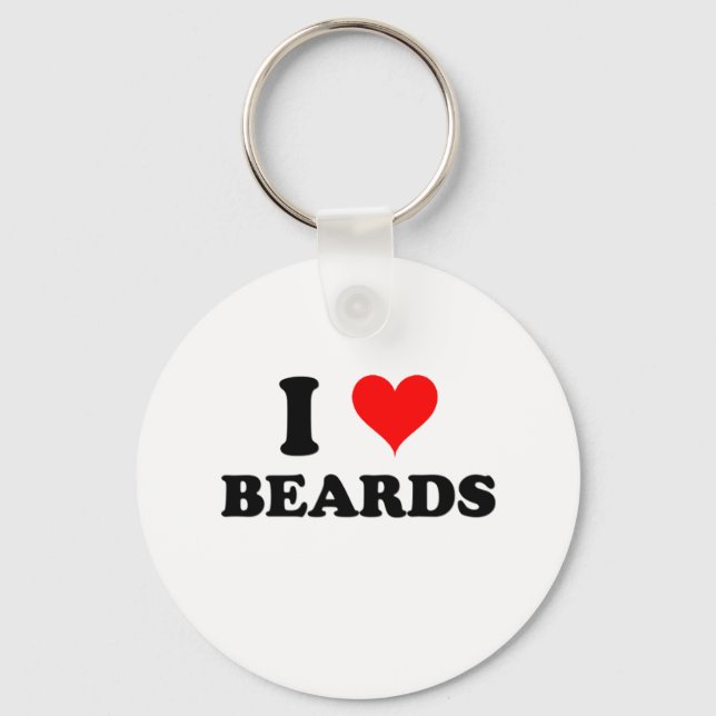 I Kärlek Beards Nyckelring (Framsida)