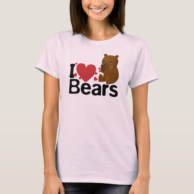 I Kärlek Bears T-Shirt (Framsida)