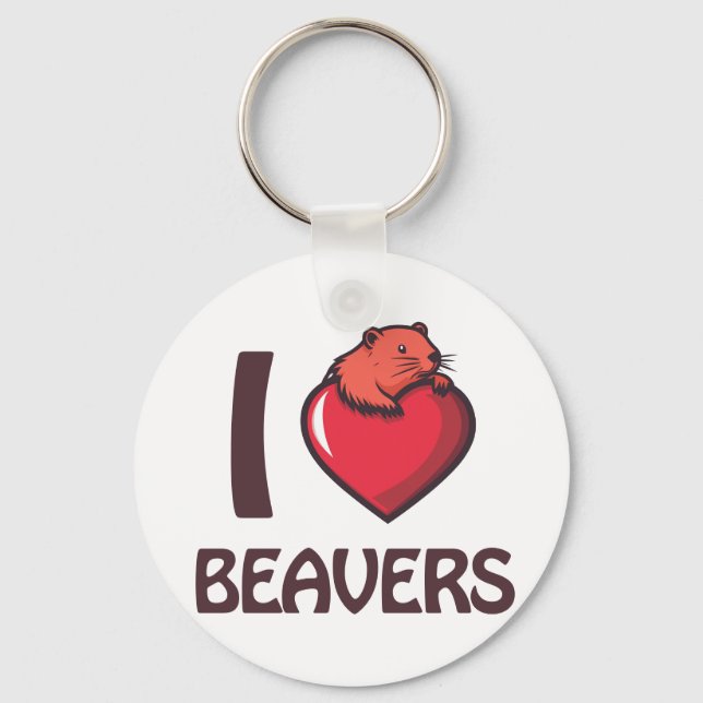 I kärlek Beavers Nyckelring (Framsida)