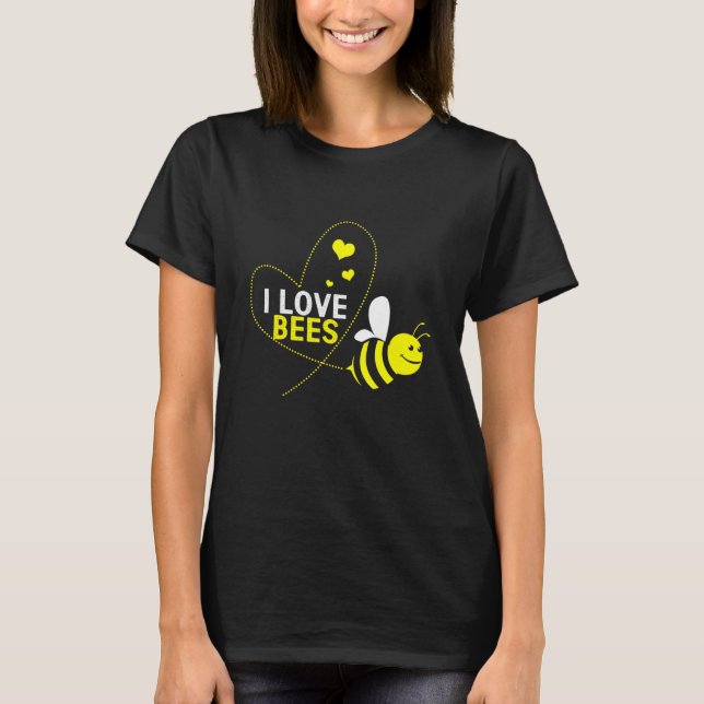 I Kärlek Bee T Shirt (Framsida)