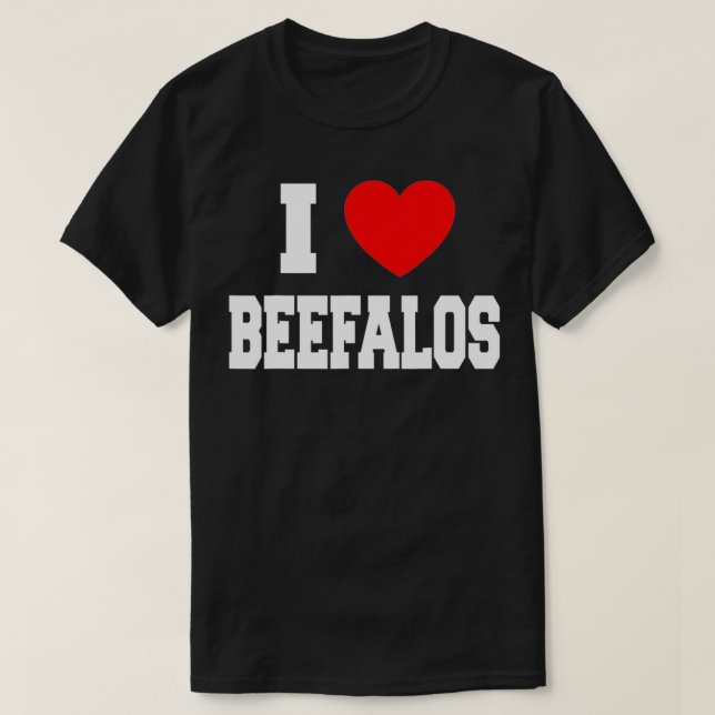 I Kärlek Beefalos T Shirt (Design framsida)