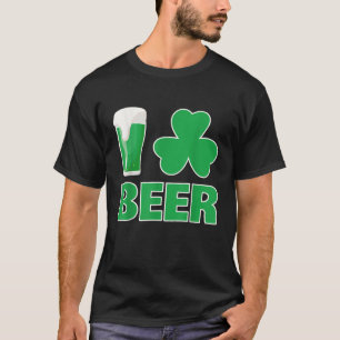 I Kärlek Beer Funny Shamrock St Pattys Day Drinkin T Shirt