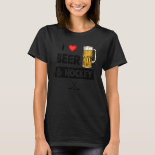 I Kärlek Beer & Hockey Drinking Games Roligt För m T Shirt