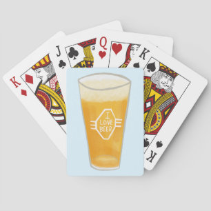 I KÄRLEK BEER Illustrated Casinokort