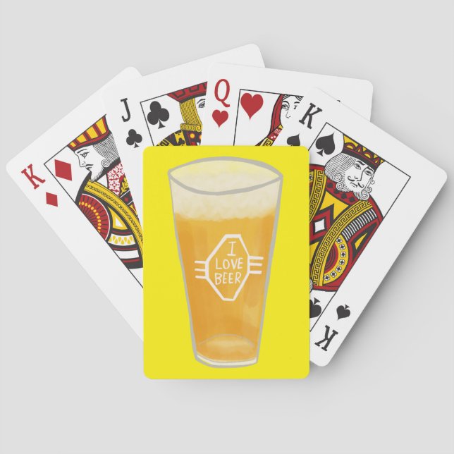 I KÄRLEK BEER Illustrated Casinokort (Baksidan)