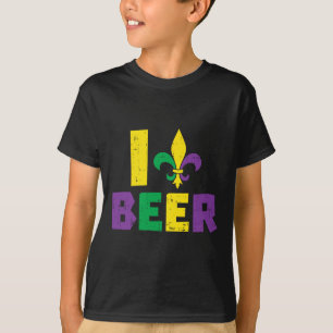 I Kärlek Beer Jester Hat Drinking Team Roligt Mard T Shirt