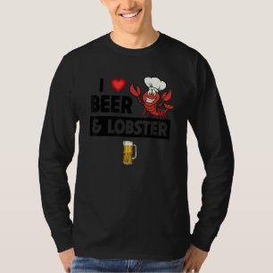 I Kärlek Beer Lobster Cajun Boil Seafood Gumbo Mar T Shirt
