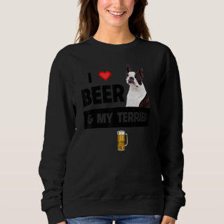 I Kärlek Beer och min Boston Terrier Mamma Pappa H T Shirt