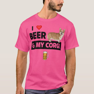 I Kärlek Beer och min Corgi Mamma Pappa Pembroke C T Shirt