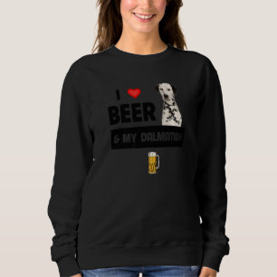 I Kärlek Beer och min Dalmatiske Mamma Pappa Hund T Shirt