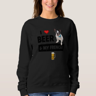 I Kärlek Beer och min franske Fransk Bulldog vid M T Shirt