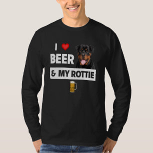 I Kärlek Beer och min Rottweiler Hund D. Mamma T Shirt