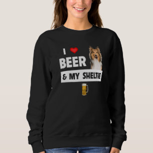 I Kärlek Beer och Sheltie Parent Shetland Sheepdo T Shirt