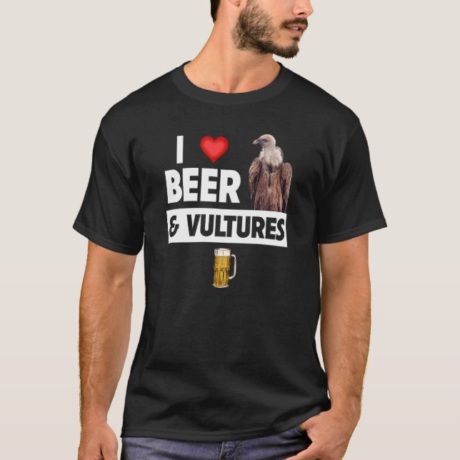 I Kärlek Beer och Vultures Condor Bird Watching Dr T Shirt (Framsida)