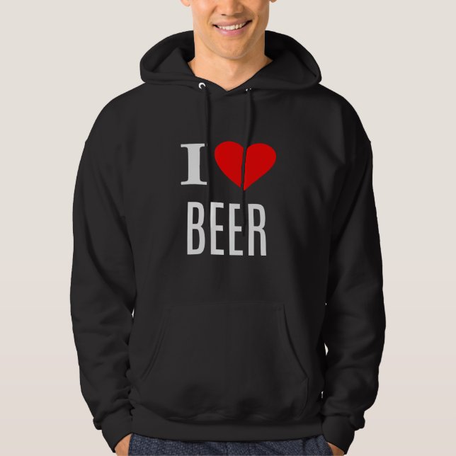 I Kärlek Beer - Öl Hoodie (Framsida)