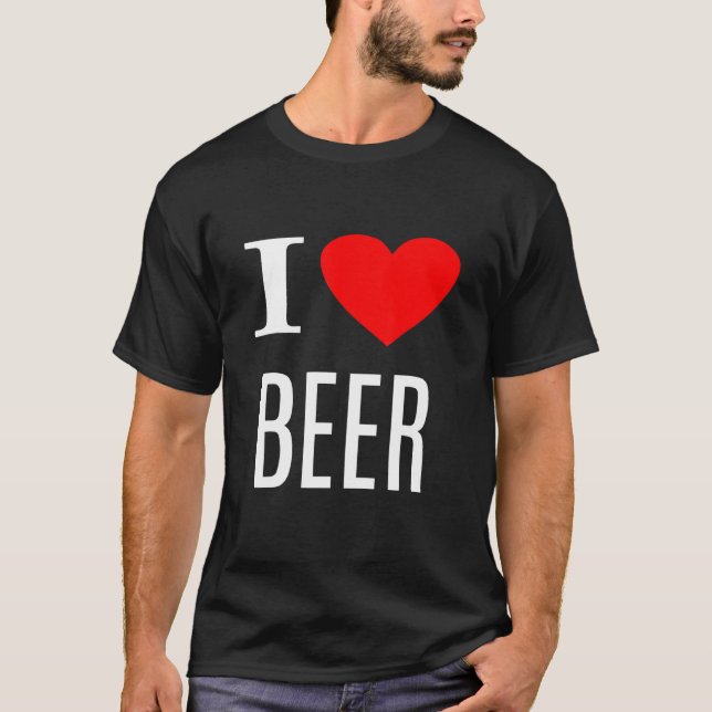 I Kärlek Beer - Öl T Shirt (Framsida)