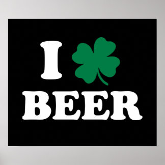 I Kärlek Beer Poster
