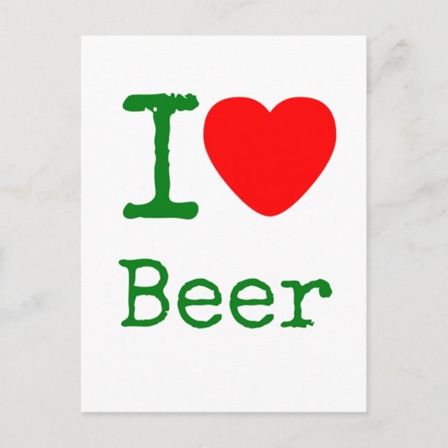 I Kärlek Beer Vykort (Framsida)